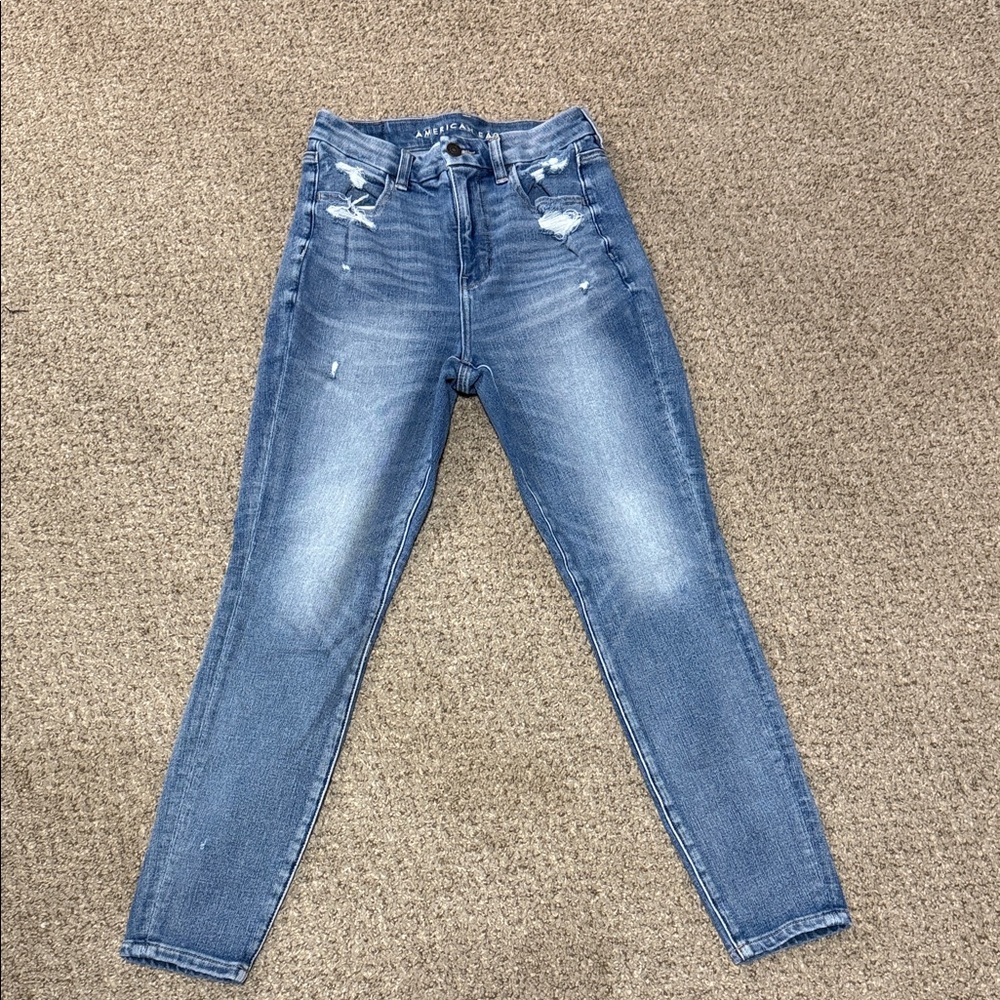 American Eagle Outfitters Super High Rise Distressed  The Dream Jeans